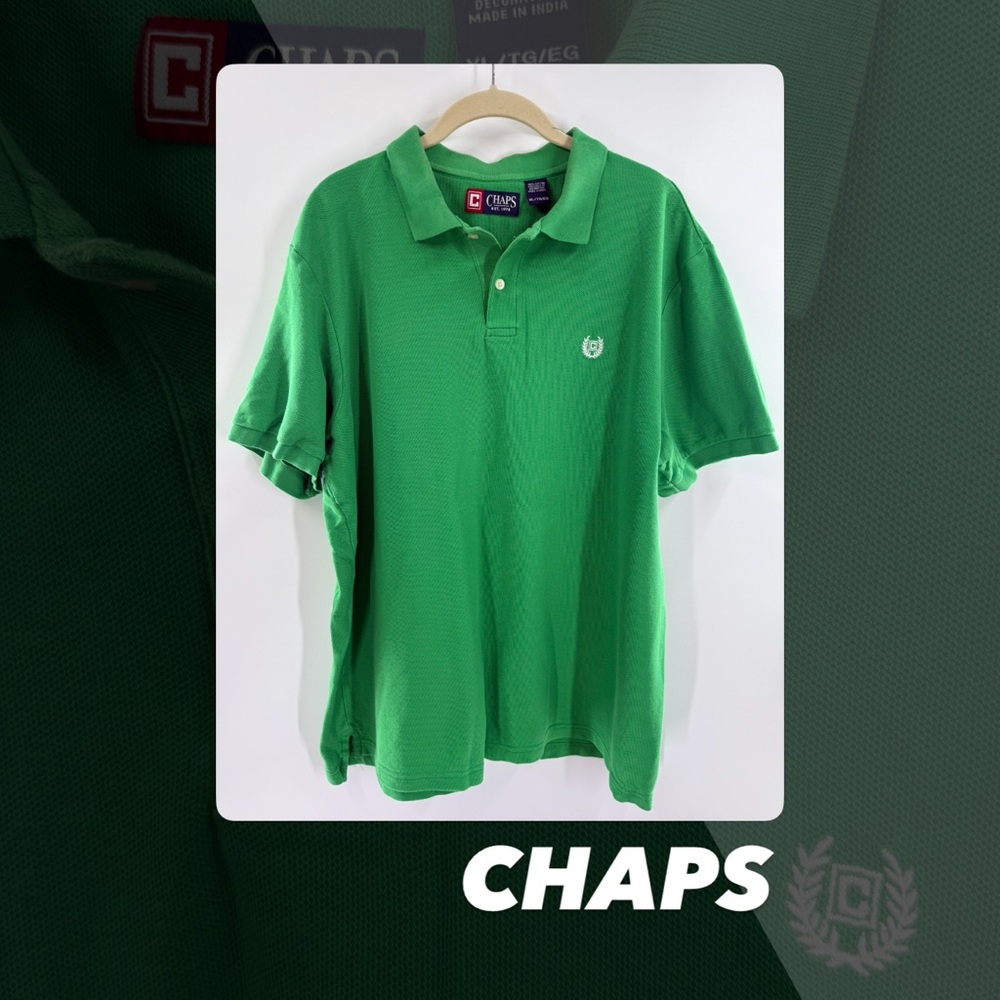 EUC Chaps Green Polo Shirt